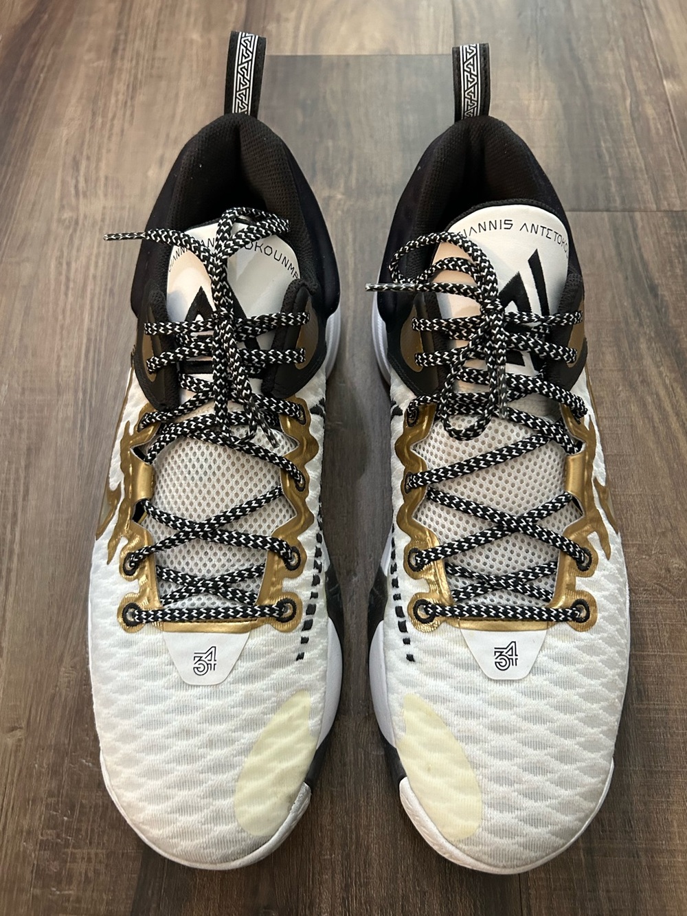 Nike Giannis Immortality Championship White Gold Mens Shoe Sneaker Size 12